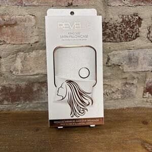 Revele White King Size Satin Pillowcase